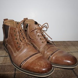 Steve Madden leather men’s boots. Size 9 1/2